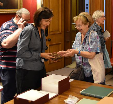 In the Council Room, an archive display included the chance to hold the Society's meteorite